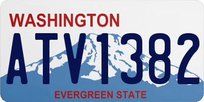 WA license plate ATV1382