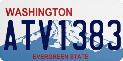 WA license plate ATV1383