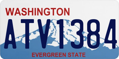 WA license plate ATV1384