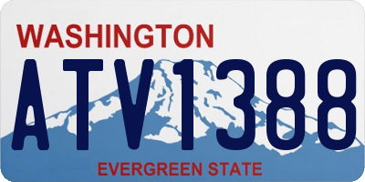WA license plate ATV1388