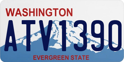 WA license plate ATV1390