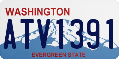WA license plate ATV1391