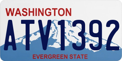 WA license plate ATV1392