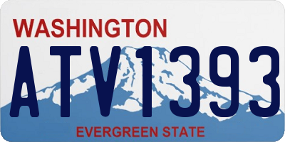 WA license plate ATV1393
