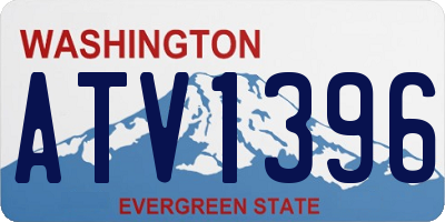 WA license plate ATV1396