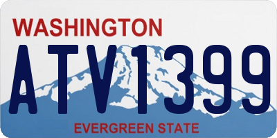 WA license plate ATV1399