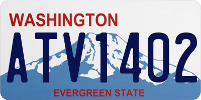 WA license plate ATV1402