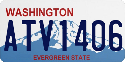 WA license plate ATV1406