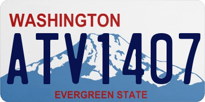 WA license plate ATV1407