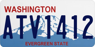 WA license plate ATV1412