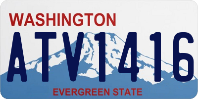 WA license plate ATV1416