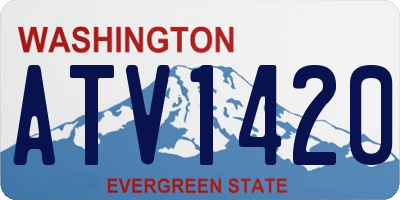 WA license plate ATV1420