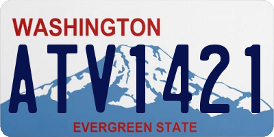 WA license plate ATV1421