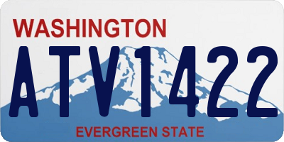WA license plate ATV1422