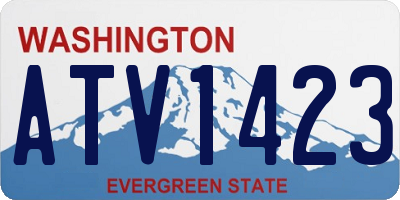 WA license plate ATV1423