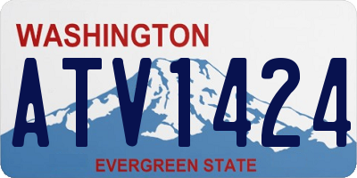 WA license plate ATV1424