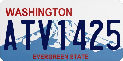 WA license plate ATV1425