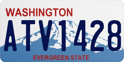 WA license plate ATV1428