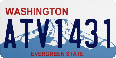 WA license plate ATV1431