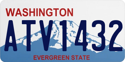 WA license plate ATV1432