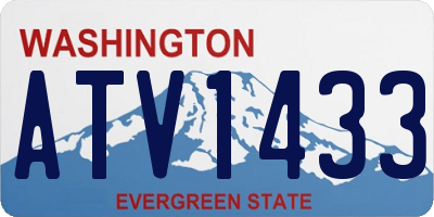 WA license plate ATV1433