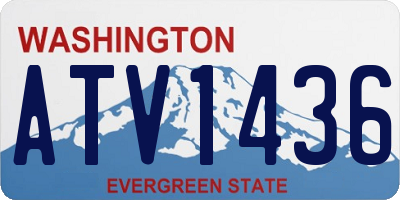 WA license plate ATV1436
