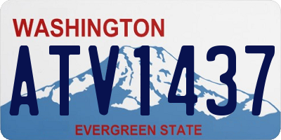 WA license plate ATV1437