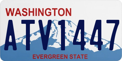 WA license plate ATV1447