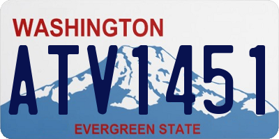 WA license plate ATV1451