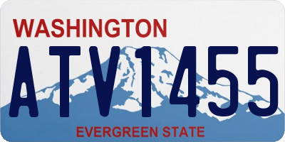 WA license plate ATV1455
