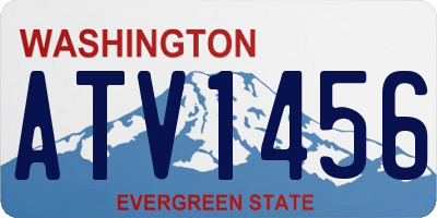 WA license plate ATV1456
