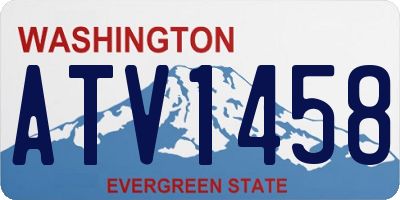 WA license plate ATV1458