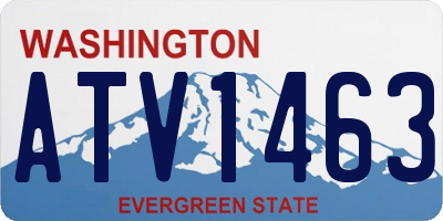 WA license plate ATV1463