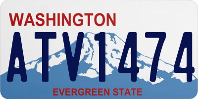 WA license plate ATV1474