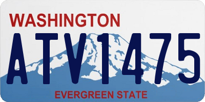 WA license plate ATV1475