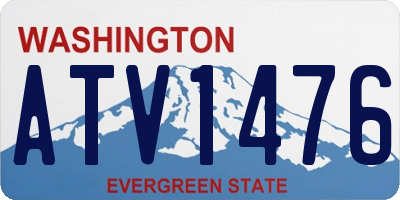 WA license plate ATV1476