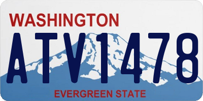 WA license plate ATV1478