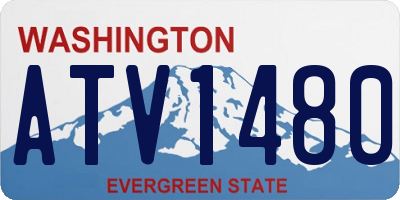 WA license plate ATV1480