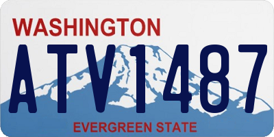 WA license plate ATV1487