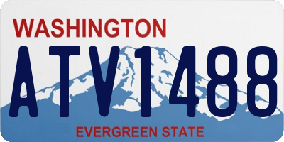 WA license plate ATV1488