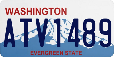 WA license plate ATV1489
