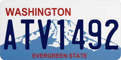 WA license plate ATV1492