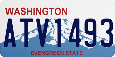 WA license plate ATV1493