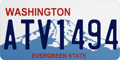 WA license plate ATV1494