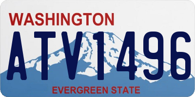WA license plate ATV1496