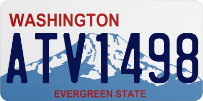 WA license plate ATV1498