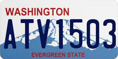 WA license plate ATV1503