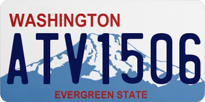 WA license plate ATV1506