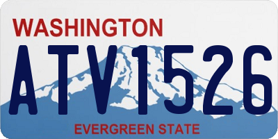 WA license plate ATV1526