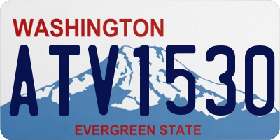 WA license plate ATV1530